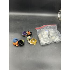 Spooky Hollow Witch Crafty Collect. Halloween Tea light Candle Holders lot of 3